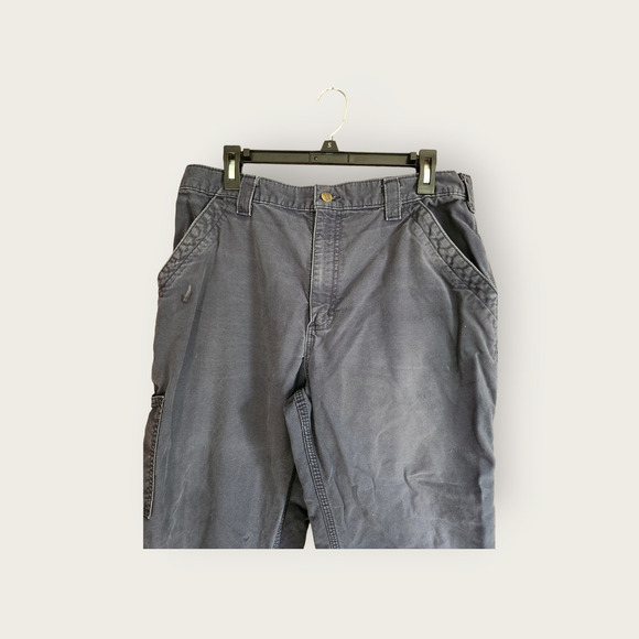 Carhartt Grey Loose Fit Carpenter utility work Jeans Mens Size 36x30 *Flaw* - Picture 3 of 12